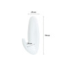 Command Pack de 2 Ganchos Medianos para Aseo - Resistente al Agua - 4 Tiras Adhesivas - Soporta hasta 1.3kg - Color Blanco