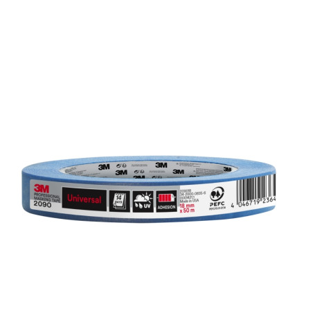 3M Cinta de Enmascarar Profesional - Multisuperficie - 18mm x 50m - 100% PEFC - Color Azul