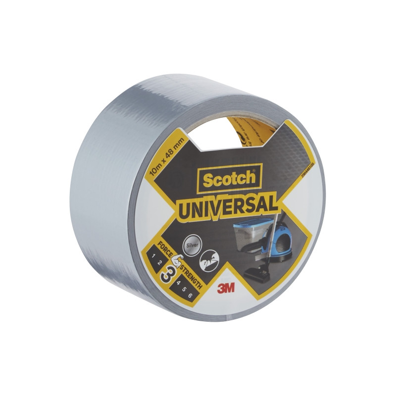 Scotch Universal Cinta Adhesiva Americana - 10m x 48mm - Color Gris Metalizado