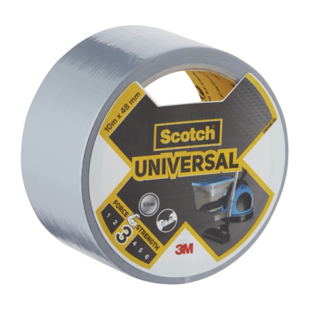 Scotch Universal Cinta Adhesiva Americana - 10m x 48mm - Color Gris Metalizado