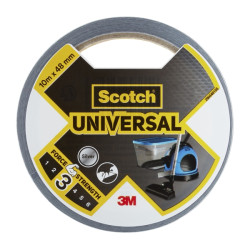 Scotch Universal Cinta Adhesiva Americana - 10m x 48mm - Color Gris Metalizado