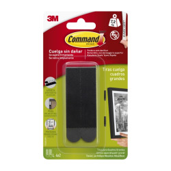 Command Tiras Adhesivas para Colgar Cuadros - Color Negro