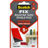 Scotch-Fix Pack de 8 Tiras de Montaje Extremo de Doble Cara - 25x76mm - Color Negro
