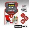 Scotch-Fix Pack de 8 Tiras de Montaje Extremo de Doble Cara - 25x76mm - Color Negro
