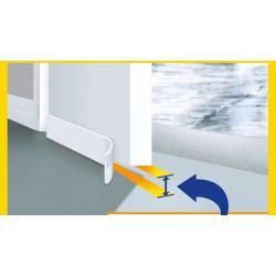 Tesa Moll Umbral Universal Aislante Multiusos 1m x 38mm - Fabricado en Espuma de PVC - Color Blanco