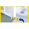 Tesa Moll Umbral Universal Aislante Multiusos 1m x 38mm - Fabricado en Espuma de PVC - Color Blanco