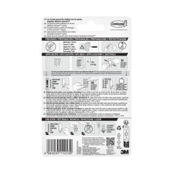 Command Gancho para Objetos Pesados - 2 Tiras Adhesivas - Extragrande - Soporta hasta 4.5kg - Color Blanco