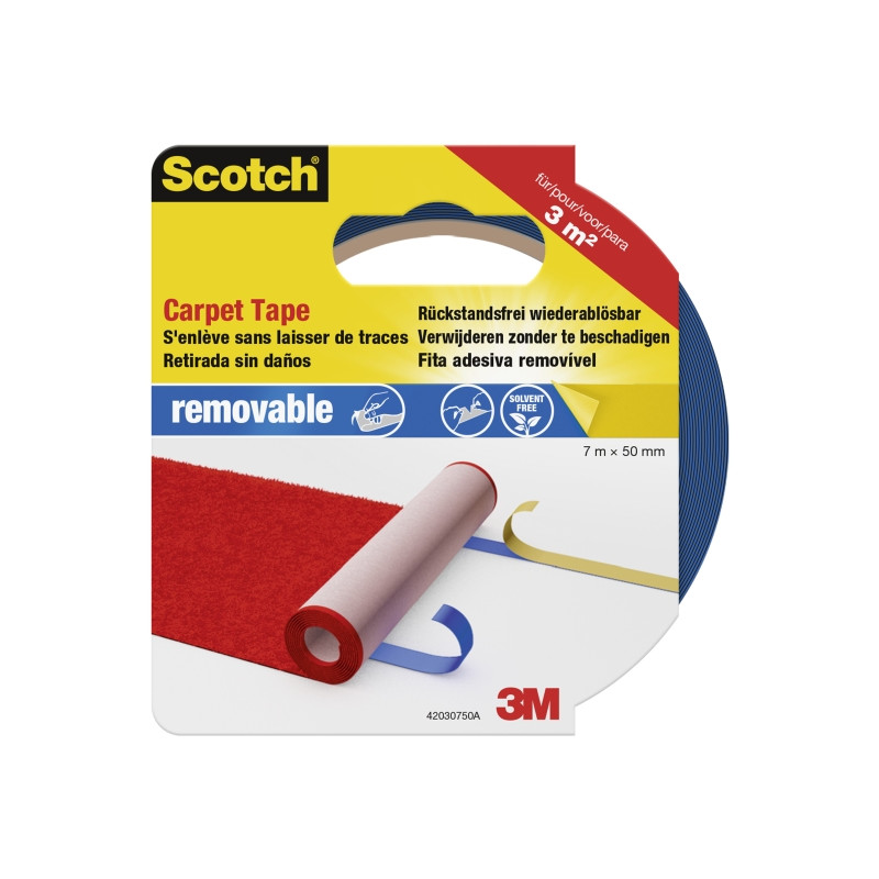 Scotch Cinta Adhesiva para Moqueta - 50mm x 7m - Color Azul