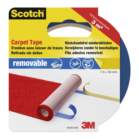 Scotch Cinta Adhesiva para Moqueta - 50mm x 7m - Color Azul