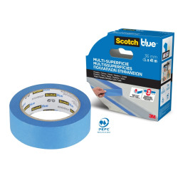 Scotchblue Cinta de Enmascarar - 36mm x 41m - 100% PEFC - Multisuperficie - Color Azul