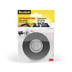 Scotch Cinta Autosellante - Silicona Autofusible - 25mm x 3m - Color Negro