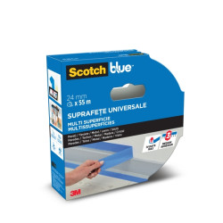 Scotchblue Cinta de Enmascarar - 24mm x 55m - 100% PEFC - Multisuperficie - Color Azul