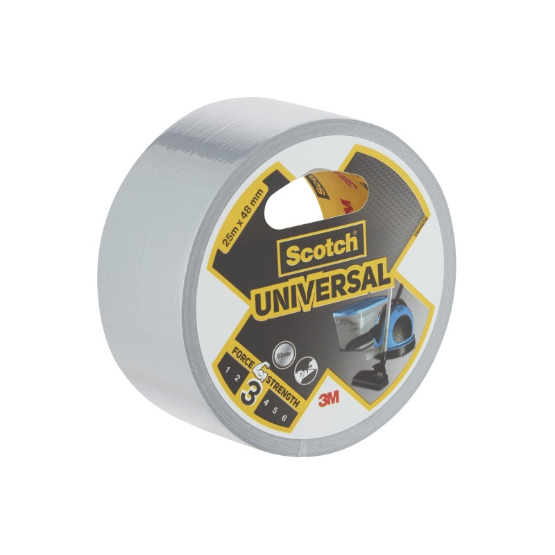 Scotch Universal Cinta Adhesiva Americana - 48mm x 25m - Color Gris Metalizado