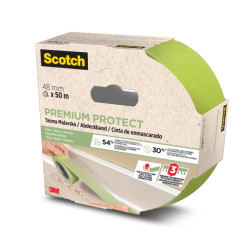 Scotch Premium Protect Cinta de Enmascarar - 48mm x 50m - 70% PEFC - Color Verde