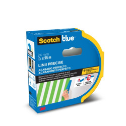 Scotchblue Cinta de Enmascarar para Lineas Precisas - 24mm x 55m - 100% PEFC - Color Azul
