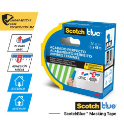 Scotchblue Cinta de Enmascarar para Superficies Delicadas - 36mm x 41m - 100% PEFC - Color Azul