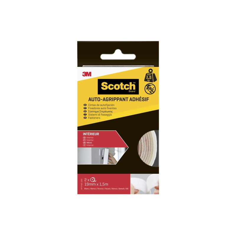 Scotch Cierres Adhesivos Reposicionables - 19mm x 1.5m - Uso en Interior - Color Transparente