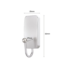 Command Gancho Compacto para Aseo - Resistente al Agua - 1 Unidad - 2 Tiras Adhesivas - Soporta hasta 450G - Talla S - Color