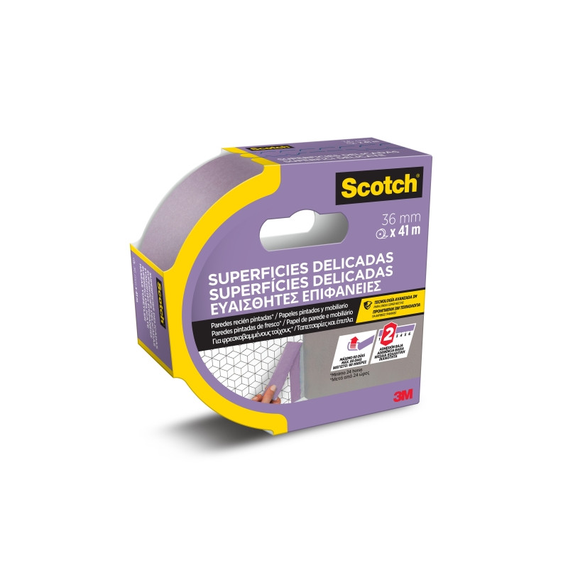 Scotch Cinta de Enmascarar para Superficies Delicadas - 36mm x 41m - 100% PEFC - Color Morado