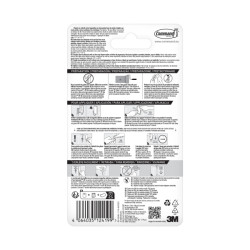 Command Gancho Medianos para Aseo - 2 Tiras Adhesivas - Resistente al Agua - Soporta hasta 1.3kg - Color Negro Mate