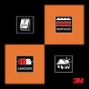 3M Cinta Adhesiva de PVC - 75mm x 33m - Alta Visibilidad - Color Naranja