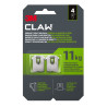 3M Claw Pack de 4 Ganchos de Metal para Paredes de Yeso - Soporta hasta 11kg - Color Gris/Titanio