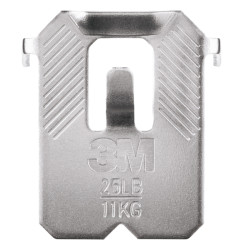 3M Claw Pack de 4 Ganchos de Metal para Paredes de Yeso - Soporta hasta 11kg - Color Gris/Titanio