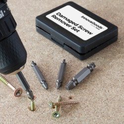 Innovagoods Brocas para Extraer Tornillos - Acero Templado Endurecido - 4 Piezas - Universal - Color Gris