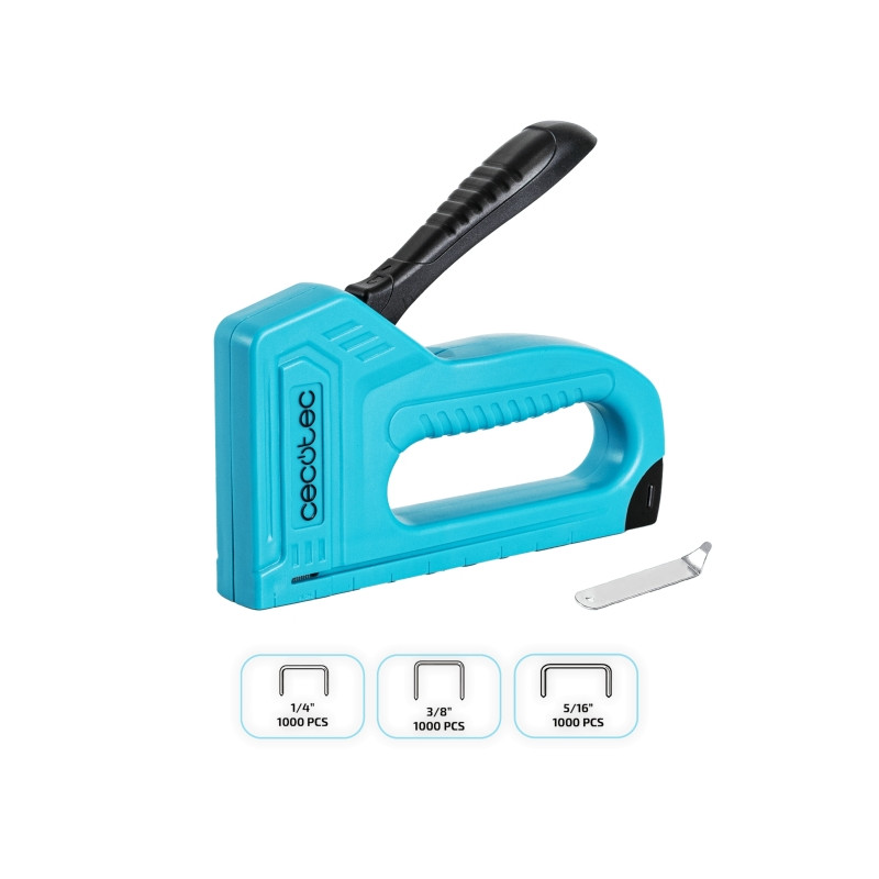 Cecotec FastTacker Clavadora/Grapadora - 3000 Grapas Incluidas - Color Negro y Azul