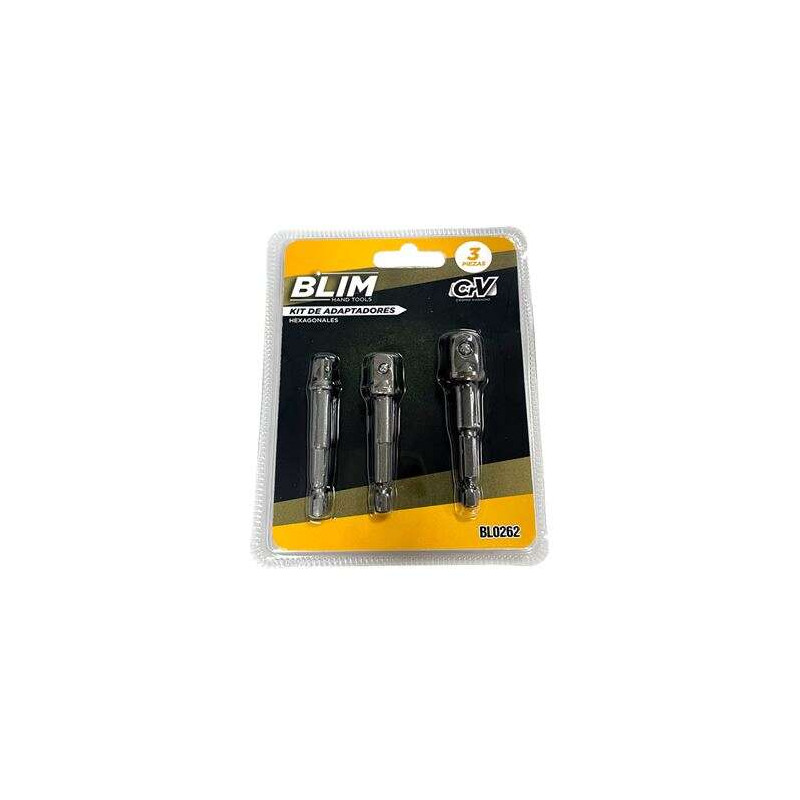 Blim Kit 3 Adaptadores 1/4 Hexagonal A 1/4-3/8-1/2