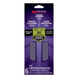 3M Pro Grade Precision Faster Hojas de Lijado - Grano 60 Grueso - 9.31x22.8cm - Rendimiento Superior - Reduccion de Fatiga