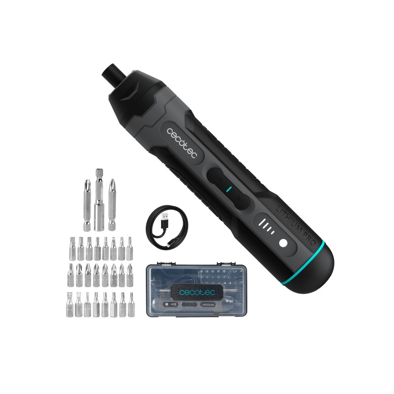 Cecotec EasyGyro 3000 Pocket Atornillador Inalambrico - Bateria 1500mAh - Luz LED - Incluye Accesorios - Varios Niveles - Color