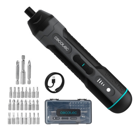 Cecotec EasyGyro 3000 Pocket Atornillador Inalambrico - Bateria 1500mAh - Luz LED - Incluye Accesorios - Varios Niveles - Color