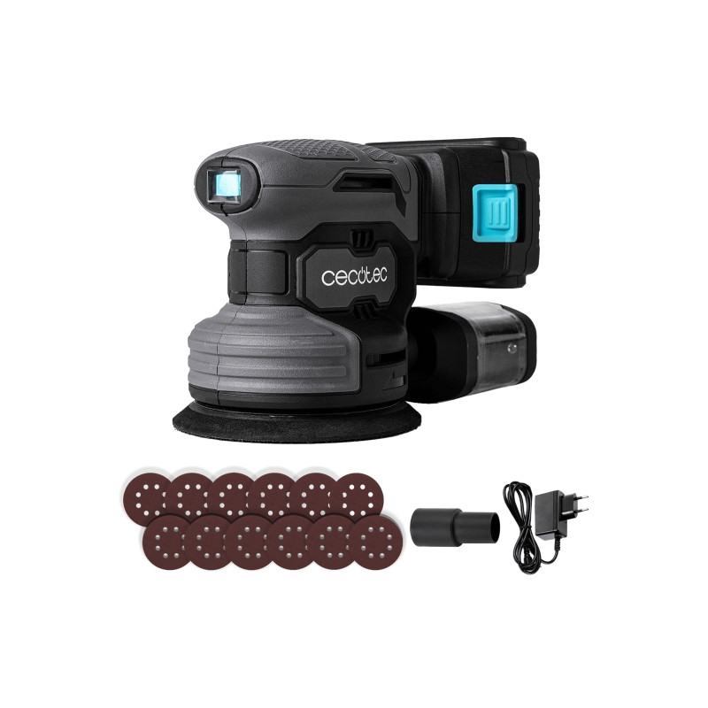 Cecotec PerfectSurface 2120 Rotate Lijadora Rotorbital Inalambrica - Velocidad 13.000rpm - Bateria 2.000mAh - Incluye