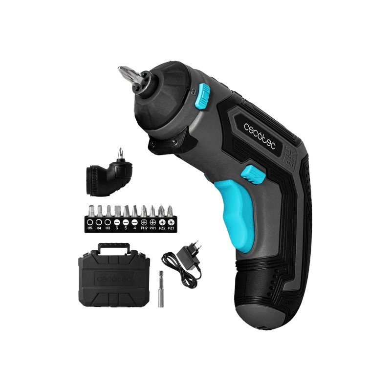 Cecotec PowerGyro 3500 Angle Set Atornillador Inalambrico - Autonomia hasta 60min - Velocidad 200rpm - Bateria 1500mAh - sin