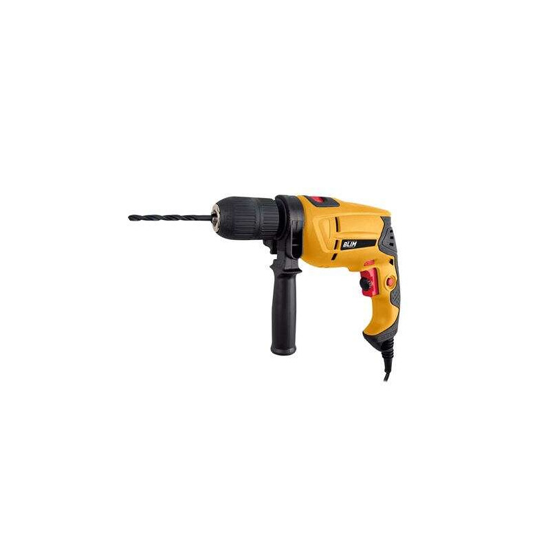 Blim Taladro Percutor 500W - Velocidad Regulable 0-3200rpm - Portabrocas de 13mm sin Llave - Boton de Bloqueo - Incluye Maletin