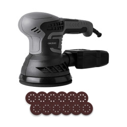 Cecotec PerfectSurface 350 Rotate Lijadora Rotorbital - 350W - Velocidad 13.000rpm - Incluye Recambios - Cable 3m - Deposito de