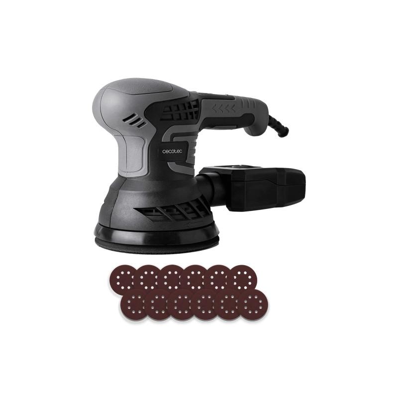 Cecotec PerfectSurface 350 Rotate Lijadora Rotorbital - 350W - Velocidad 13.000rpm - Incluye Recambios - Cable 3m - Deposito de