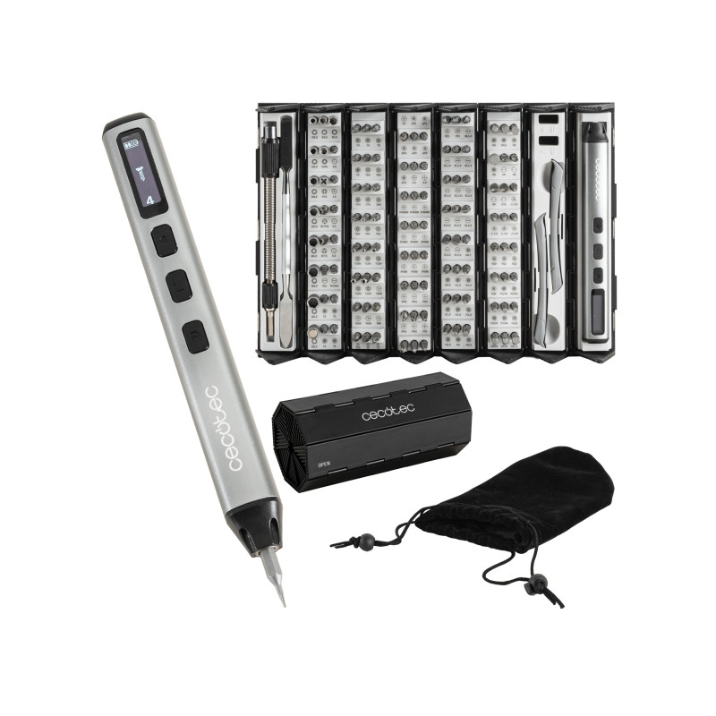 Cecotec Destornillador PrecissionGyro 5000 Infinity Auto Atornillador Inalambrico - 128 Piezas - Incluye Accesorios - Estuche