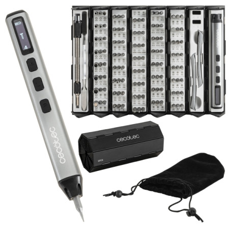 Cecotec Destornillador PrecissionGyro 5000 Infinity Auto Atornillador Inalambrico - 128 Piezas - Incluye Accesorios - Estuche