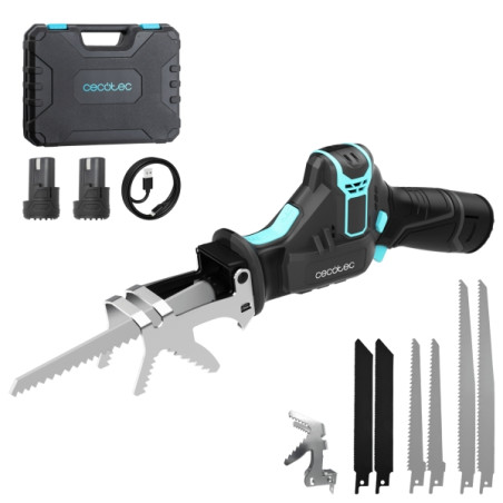 Cecotec Sierra de Sable LongFlex 1200 Home and Garden Sierra de Sable Inalambrica - 550W - 2 Baterias de 12V - Incluye