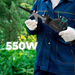 Cecotec Sierra de Sable LongFlex 1200 Home and Garden Sierra de Sable Inalambrica - 550W - 2 Baterias de 12V - Incluye