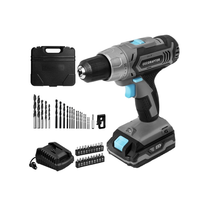 Cecotec CecoRaptor Perfect Drill 2020 Advance Taladro Atornillador - Torque 46Nm - 1550rpm - Bloqueo de Husillo Automatico