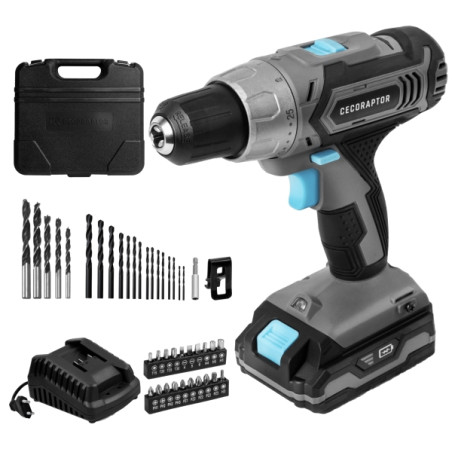 Cecotec CecoRaptor Perfect Drill 2020 Advance Taladro Atornillador - Torque 46Nm - 1550rpm - Bloqueo de Husillo Automatico
