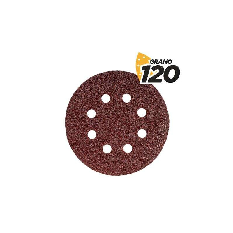 Blim Pack de 10 Lijas con Velcro para Lijadora BL0136 - 125mm - Grano 120 - Formato Circular