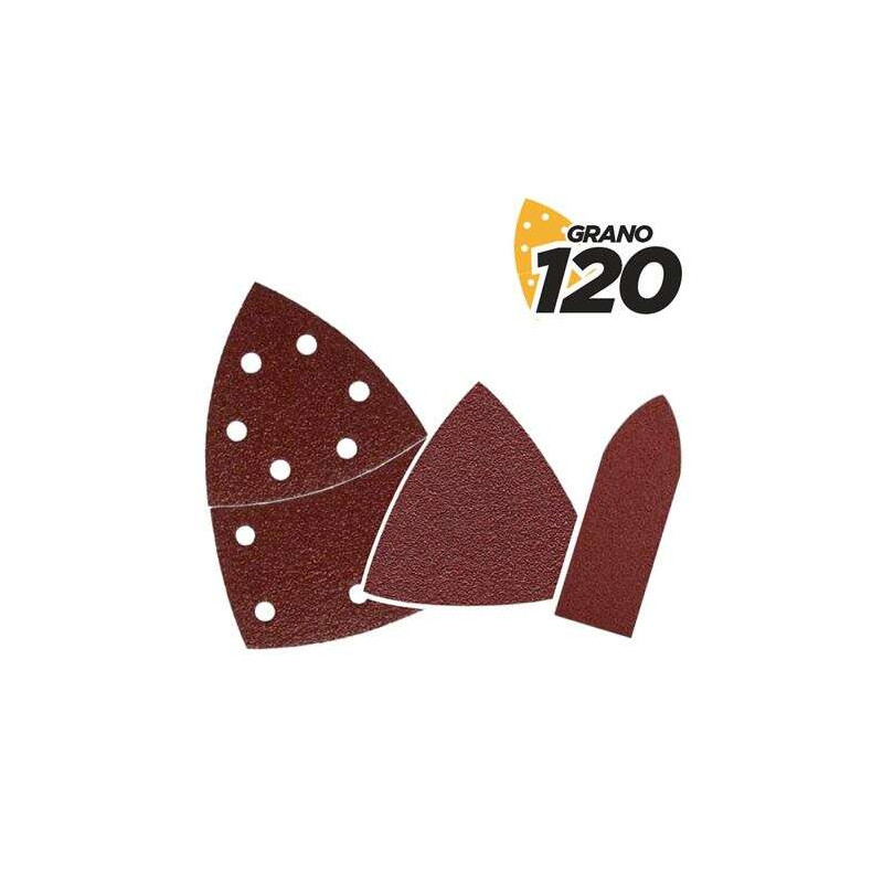 Blim Pack de 9 Lijas con Velcro para Lijadora BL0137 - Grano 120 - 3 Formatos
