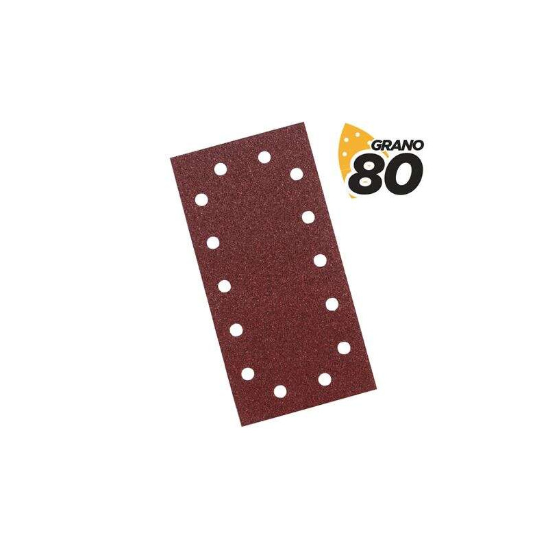 Blim Pack de 10 Lijas para Lijadora BL0123 - Grano 80 - Formato Rectangular
