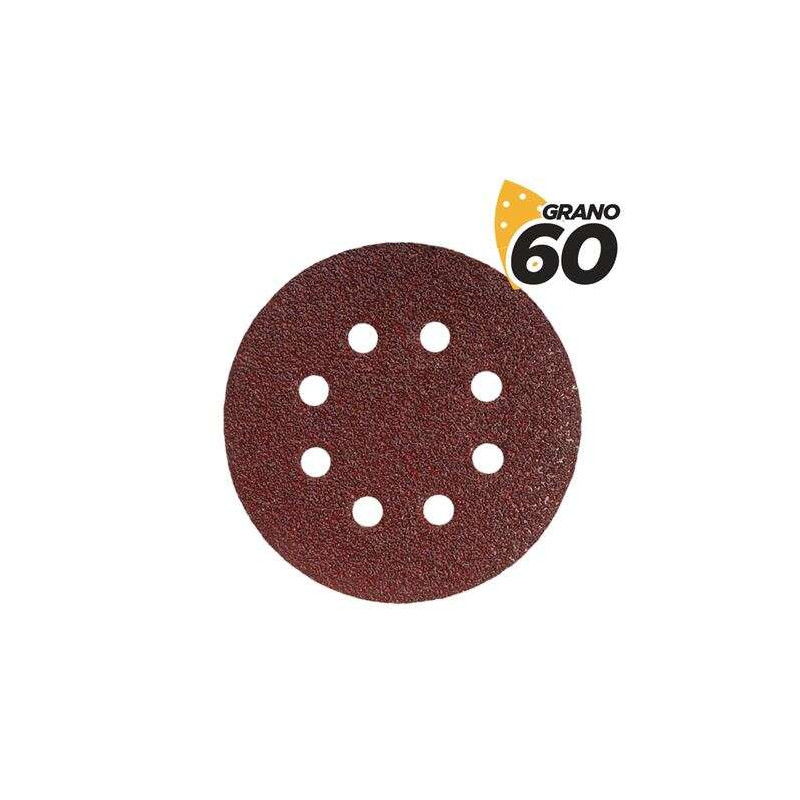 Blim Pack de 10 Lijas con Velcro para Lijadora BL0150 - 125mm - Grano 60 - Formato Circular
