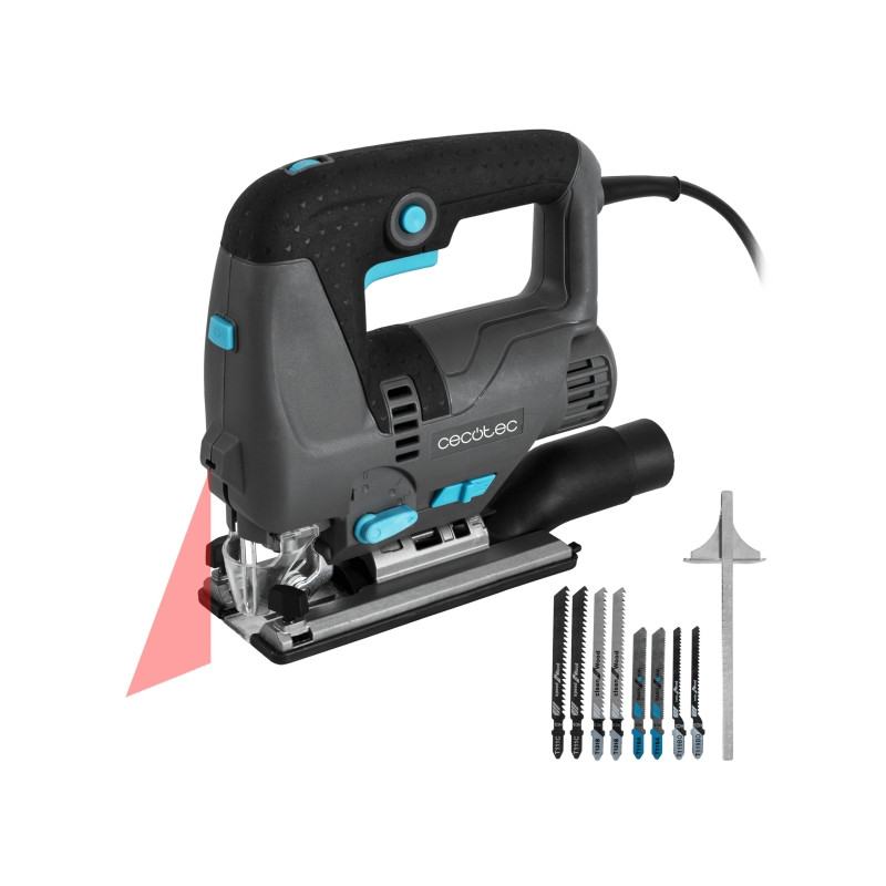Cecotec Sierra de Calar MultiCut 8000 Vision Sierra de Calar - 800W - Accesorios Incluidos - Cable 2m - Luz LED - Guia Laser