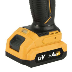 Blim Taladro a Bateria 12V 1.5Ah - 28nm de Par Maximo - 2 Velocidades 0-400/0-1500rpm - Color Amarillo